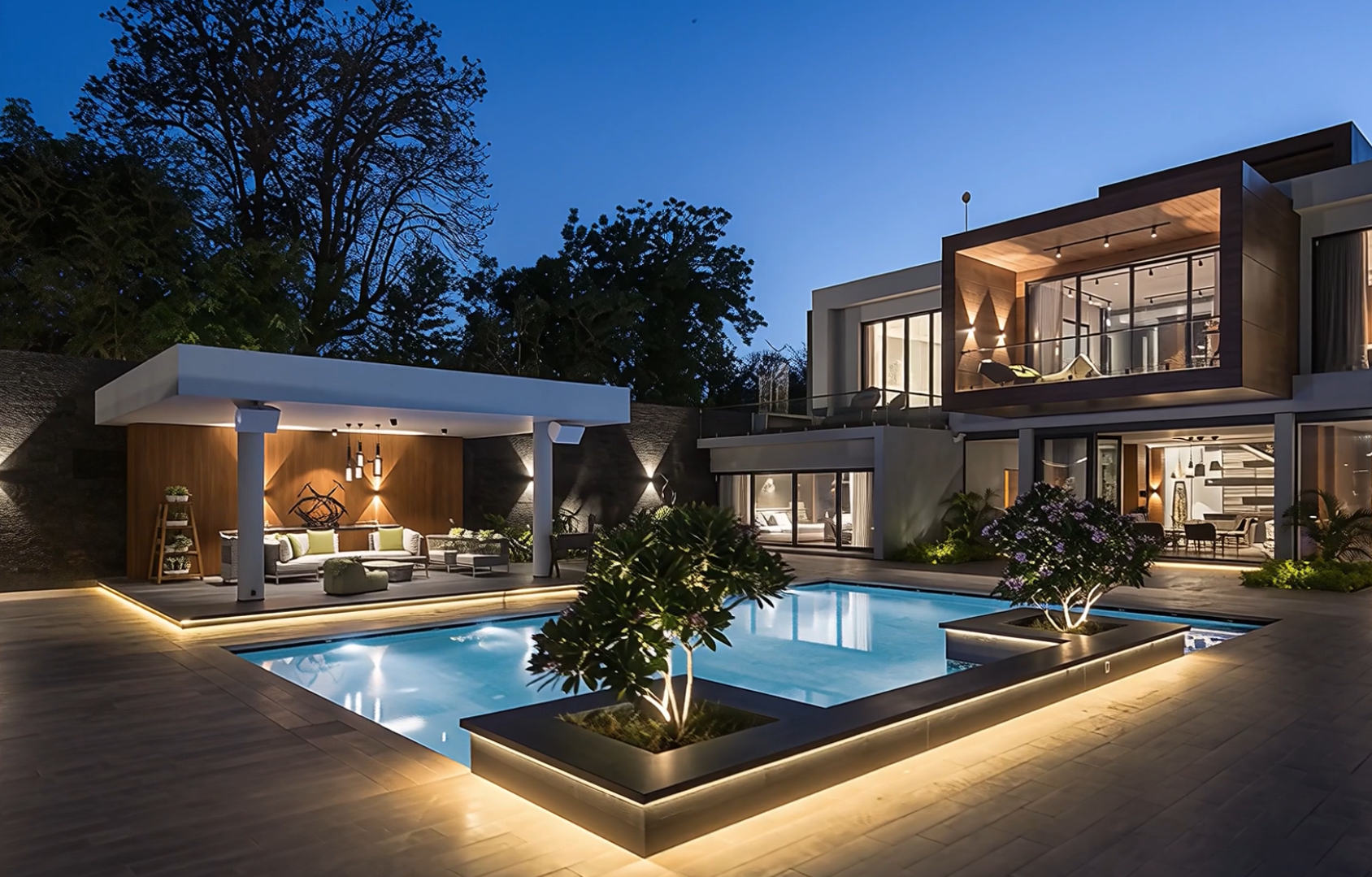 Modern Outdoor Luxury with Pool
